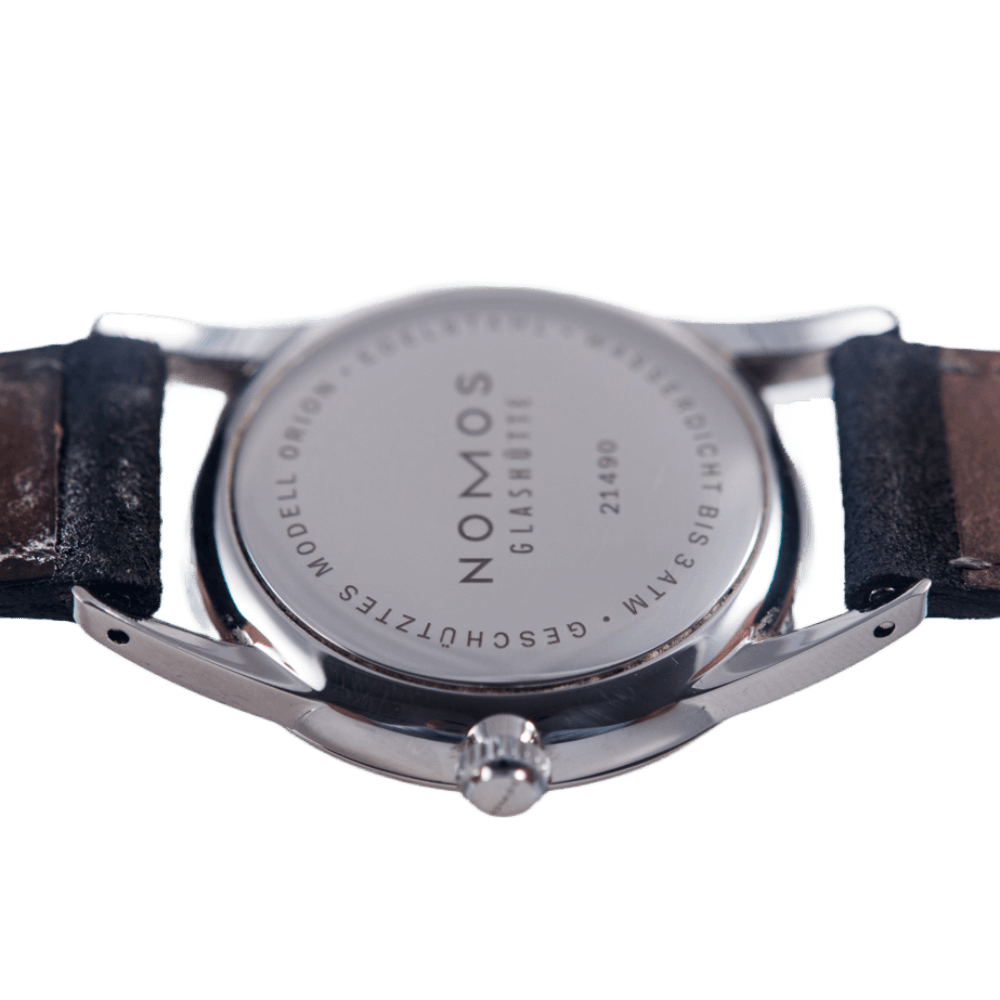Nomos Orion 33 Armbanduhr in Edelstahl mit Handaufzugwerk