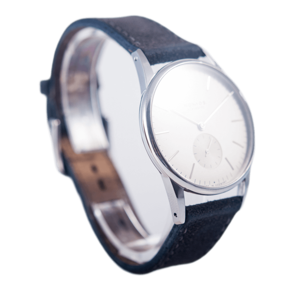 Nomos Orion 33 Armbanduhr in Edelstahl mit Handaufzugwerk