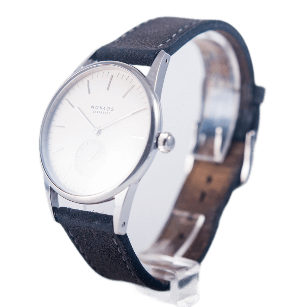 Nomos Orion 33 Armbanduhr in Edelstahl mit Handaufzugwerk