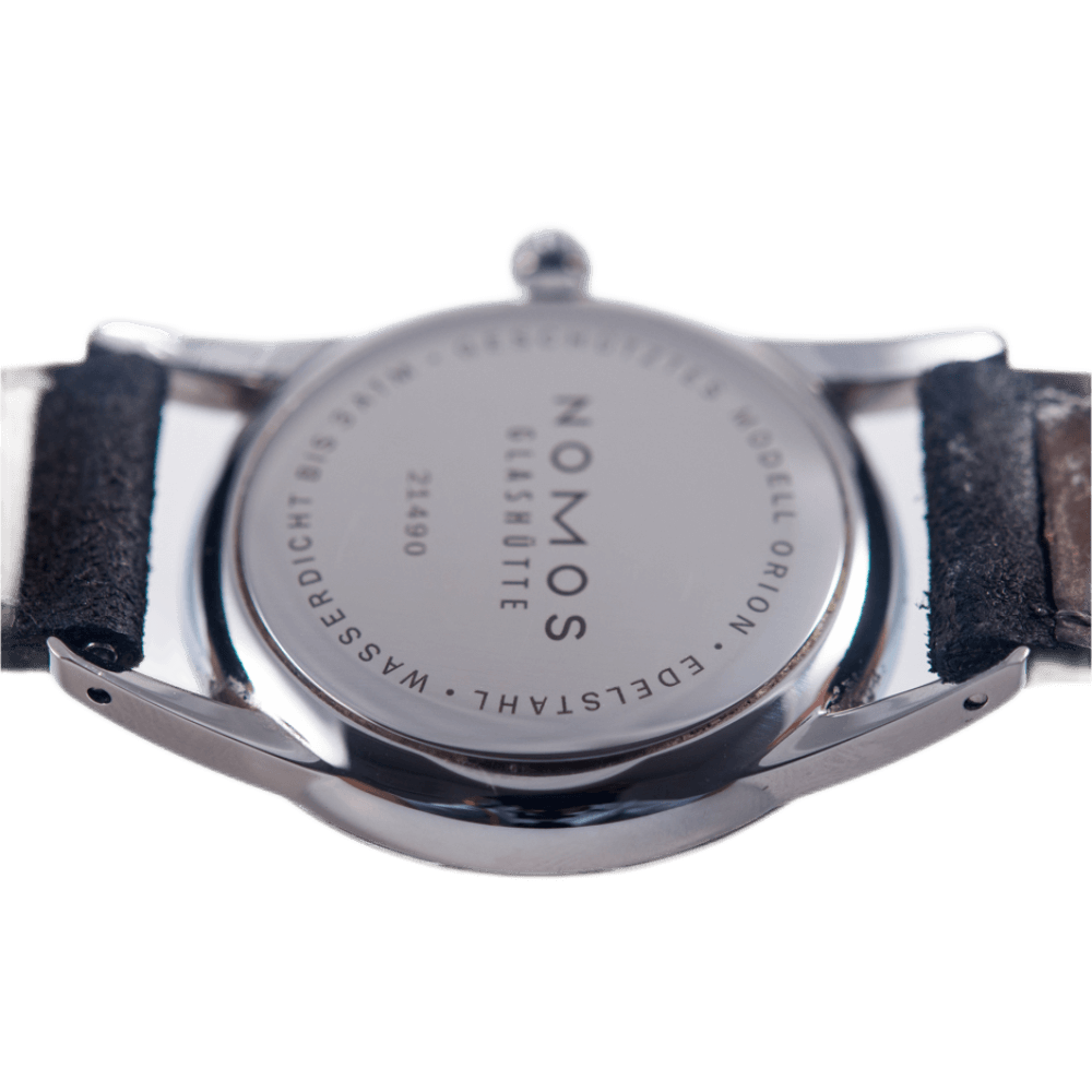 Nomos Orion 33 Armbanduhr in Edelstahl mit Handaufzugwerk