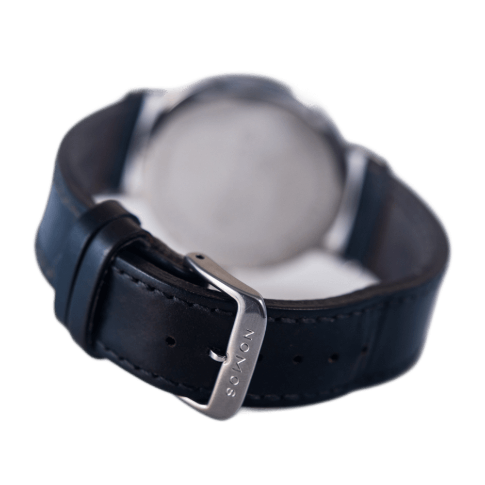 Nomos Tangente Sport Armbanduhr in Edelstahl mit Handaufzugwerk