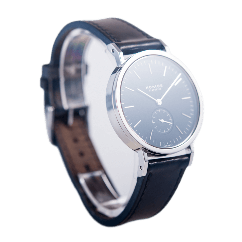 Nomos Tangente Sport Armbanduhr in Edelstahl mit Handaufzugwerk