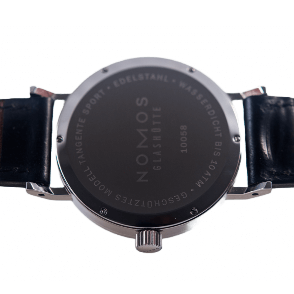 Nomos Tangente Sport Armbanduhr in Edelstahl mit Handaufzugwerk
