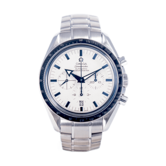 Omega Speedmaster Broad Arrow Armbanduhr in Edelstahl mit Automatikwerk