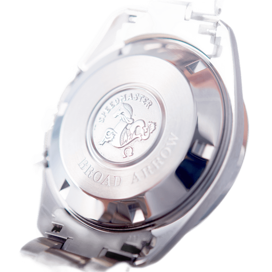 Omega Speedmaster Broad Arrow Armbanduhr in Edelstahl mit Automatikwerk