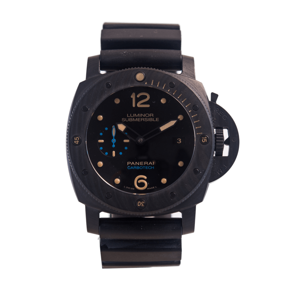 Panerai Luminor Submersible 1950 Carbotech Herrenuhr mit Handaufzugwerk.