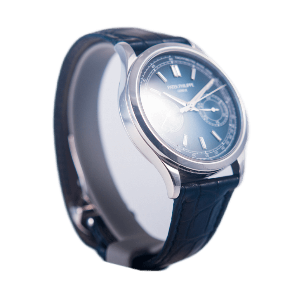 Patek Philippe Complications Chronograph Armbanduhr in 950 Platin mit Handaufzugwerk