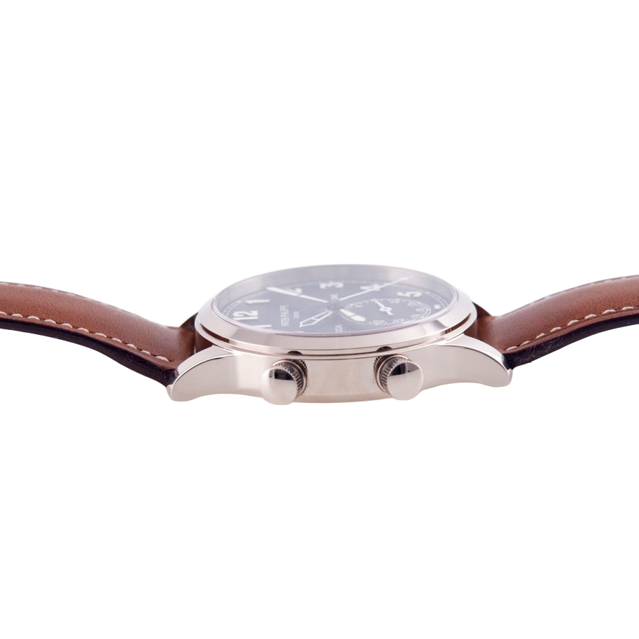Patek Philippe Pilot Travel Time Armbanduhr
in 750 Weißgold mit Automatikwerk