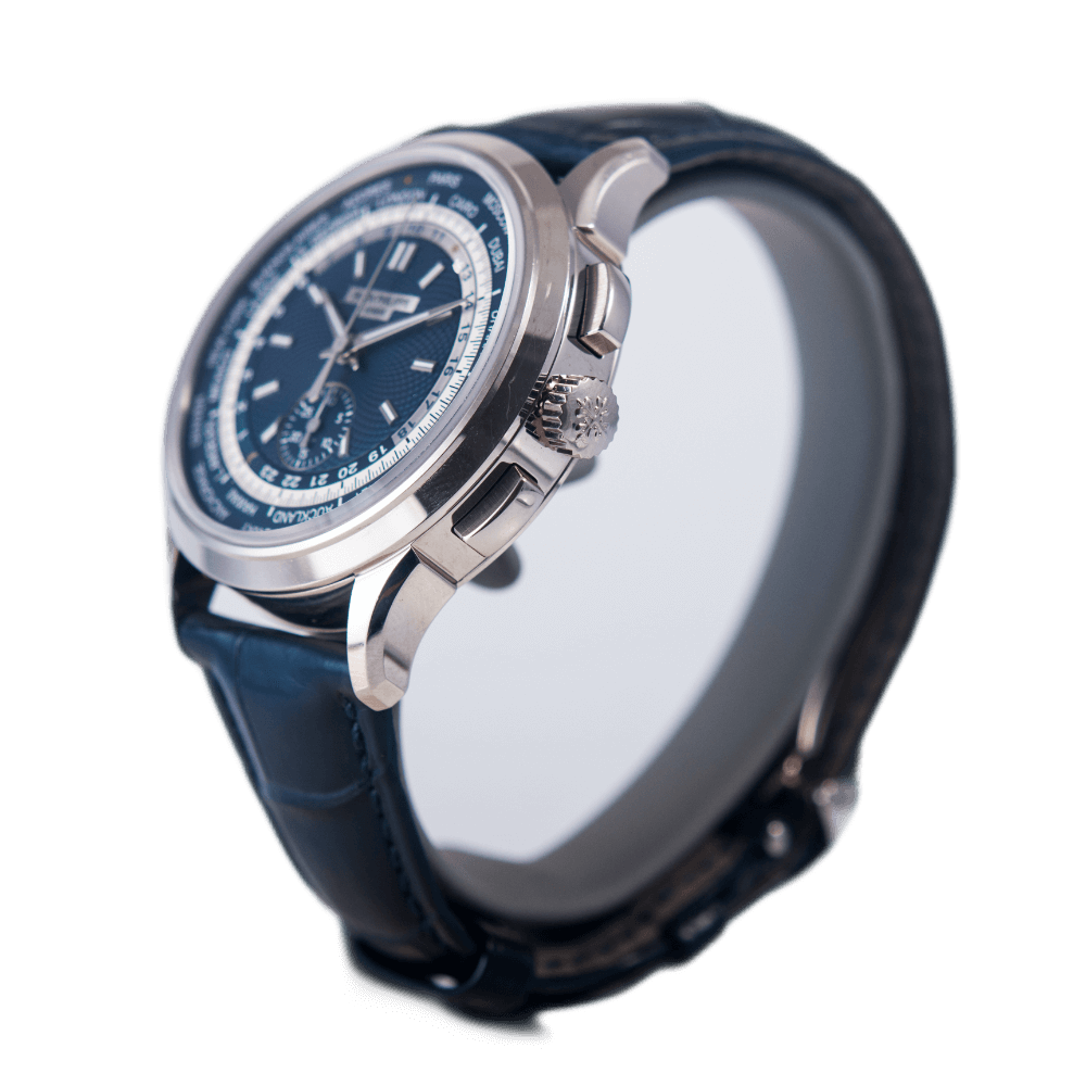 Patek Philippe World Time Chronograph in 750 Weißgold mit Automatikwerk