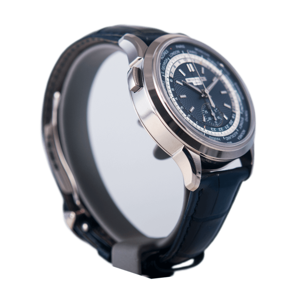 Patek Philippe World Time Chronograph in 750 Weißgold mit Automatikwerk