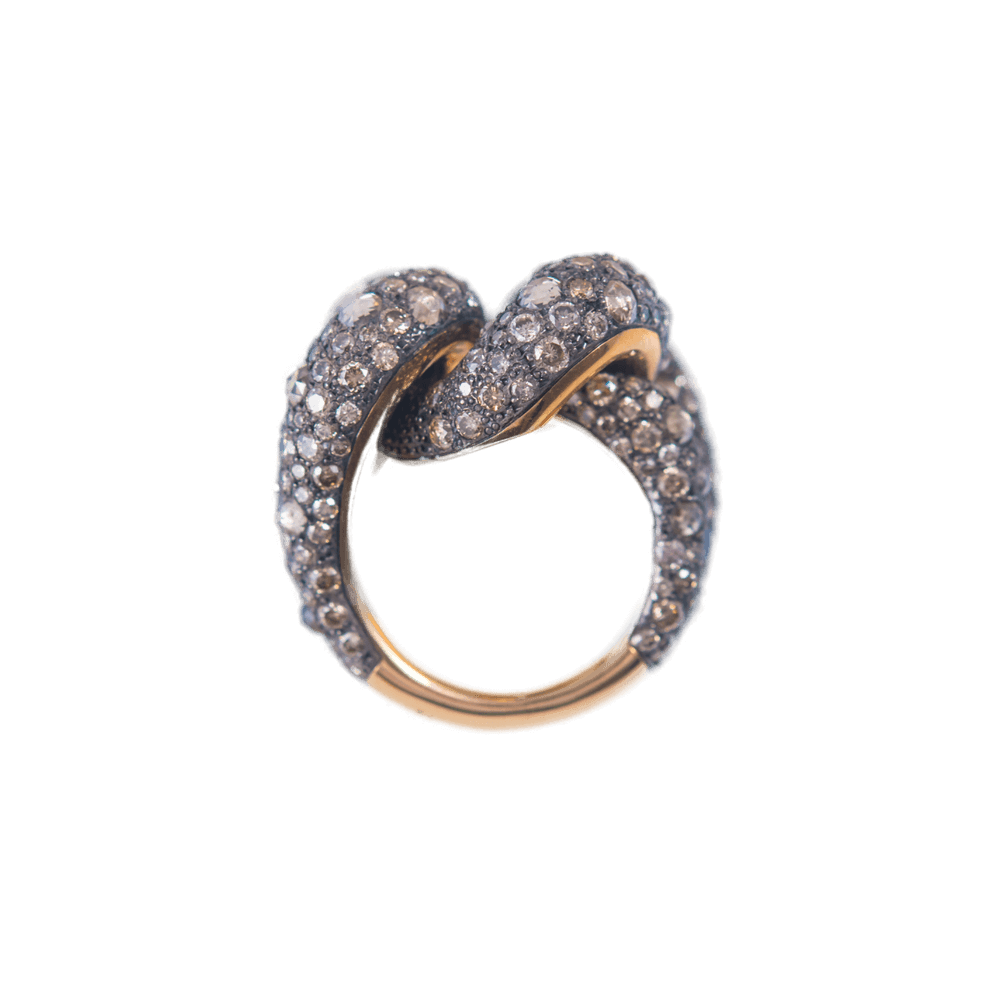 Pomellato Catene Ring mit Diamanten in 750 Roségold