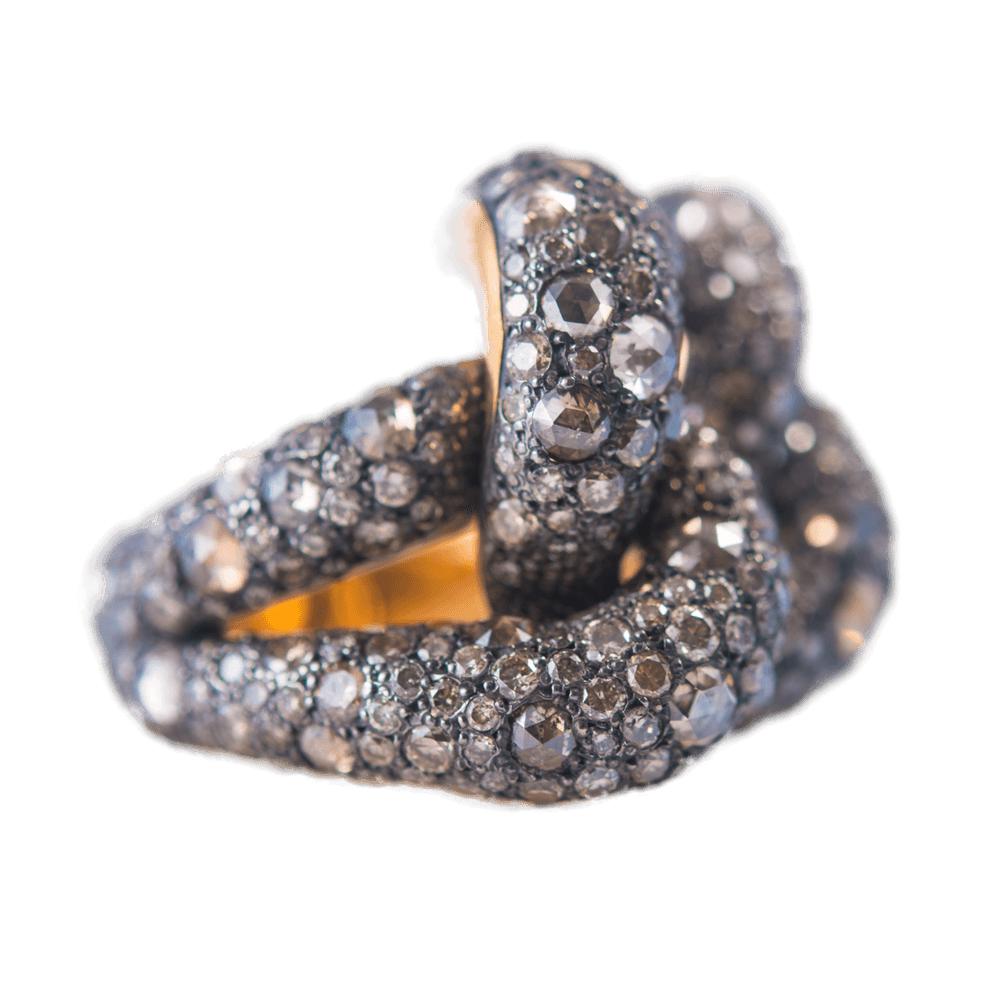 Pomellato Catene Ring mit Diamanten in 750 Roségold