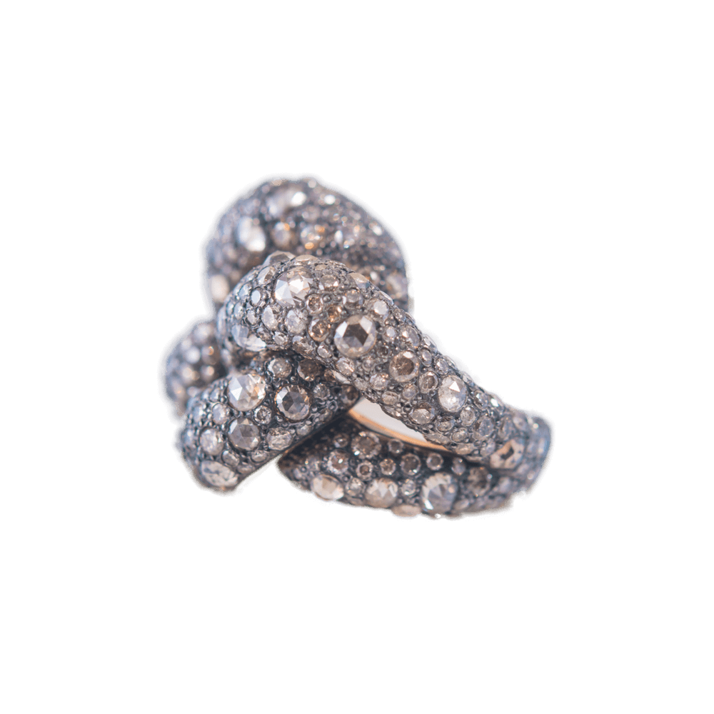 Pomellato Catene Ring mit Diamanten in 750 Roségold