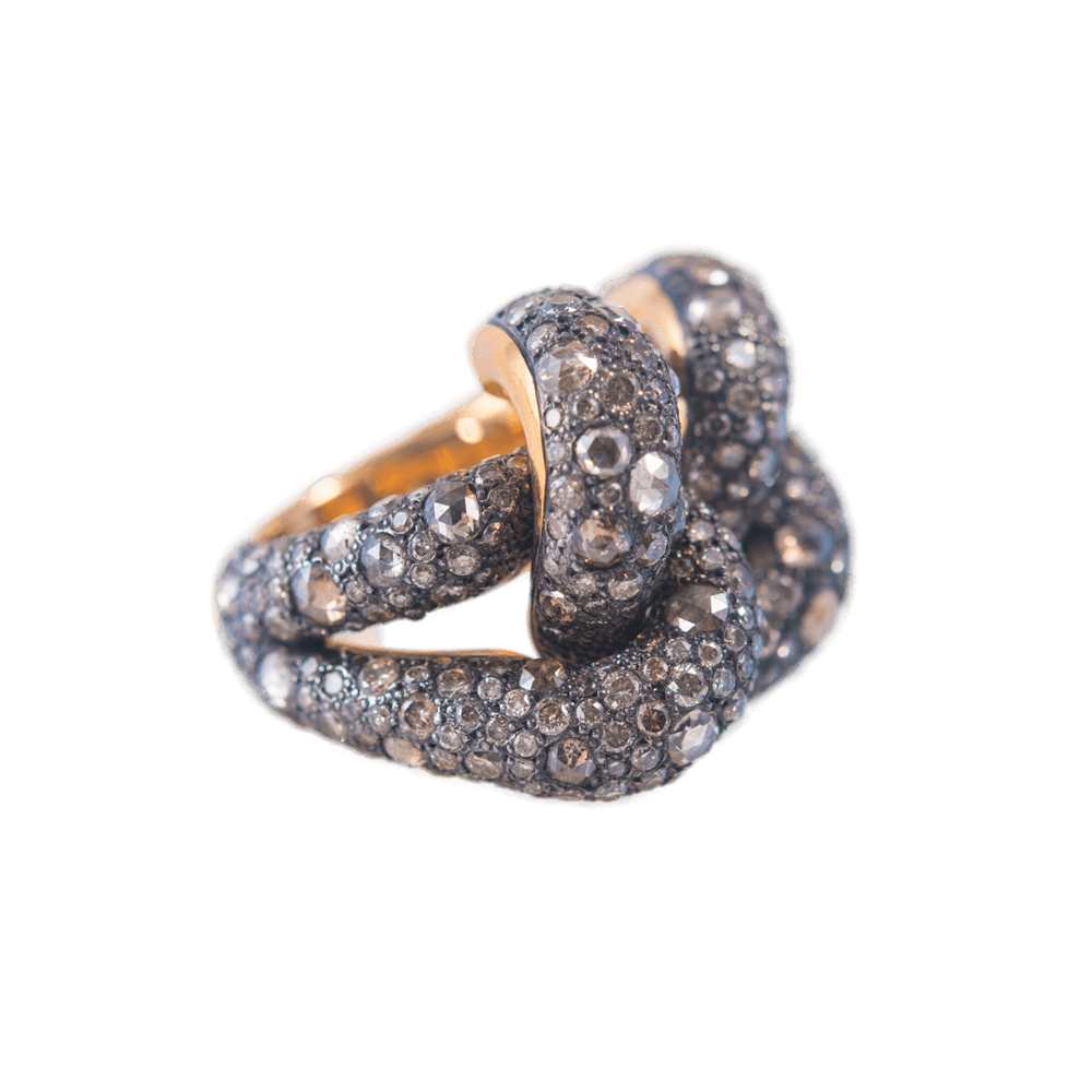 Pomellato Catene Ring mit Diamanten in 750 Roségold