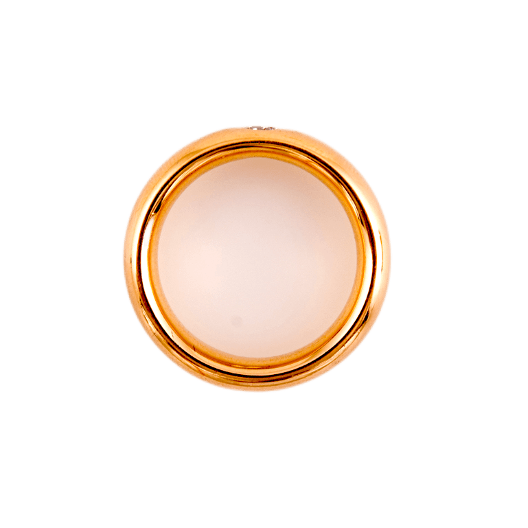Ring in 750 Roségold mit einem Brillant
