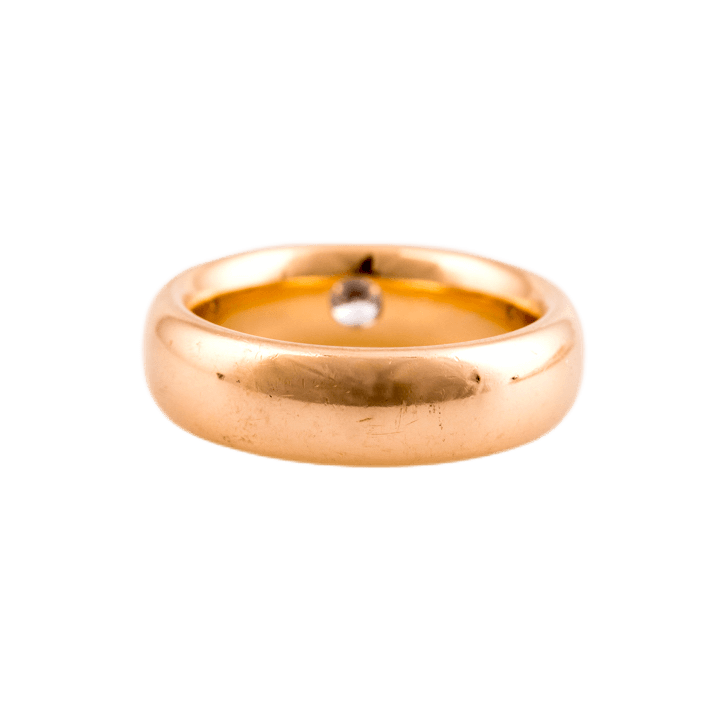 Ring in 750 Roségold mit einem Brillant