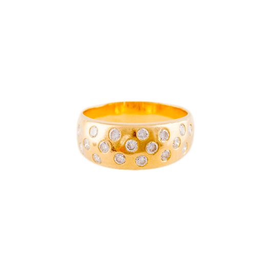 Ring in 750 Gelbgold mit 18 Brillanten