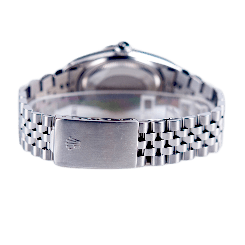 Rolex Vintage Datejust 36 in Edelstahl mit Automatikwerk. Zifferblatt silber-index