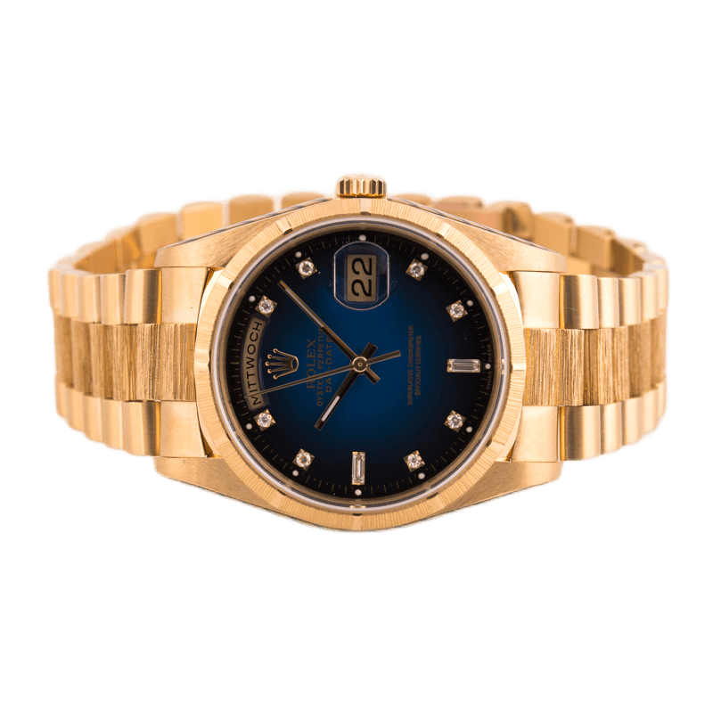 Rolex Oyster Perpetual Day-Date in 750 Gelbgold mit Automatikwerk.