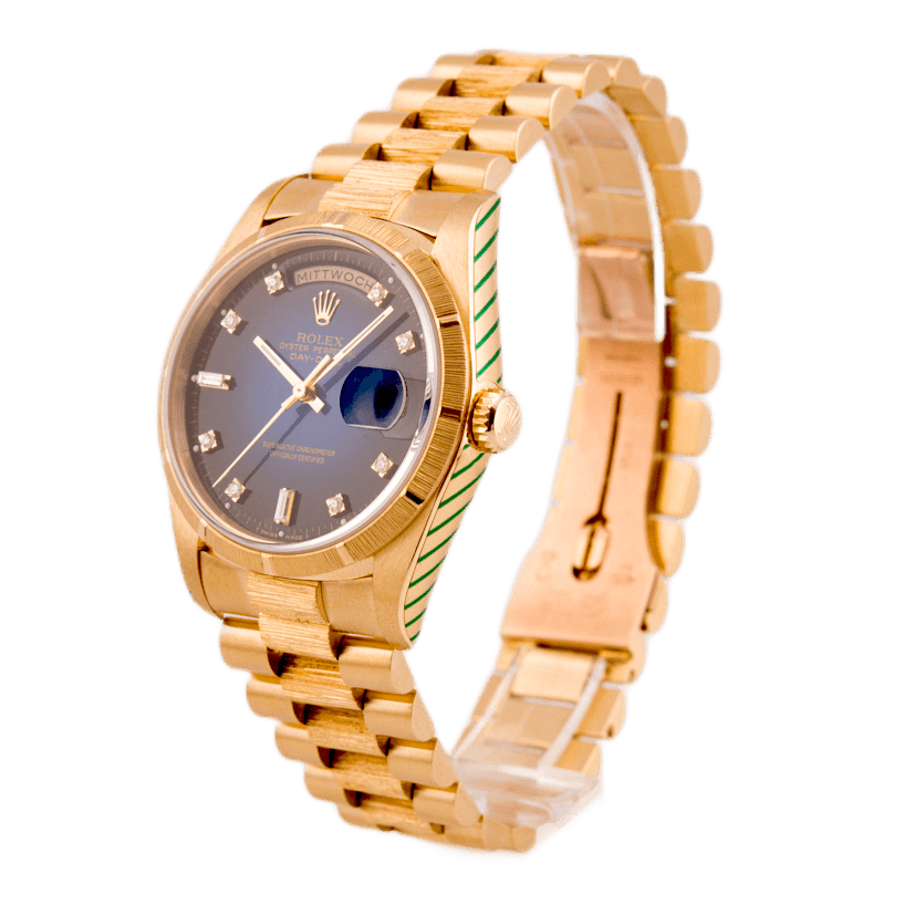 Rolex Oyster Perpetual Day-Date in 750 Gelbgold mit Automatikwerk.