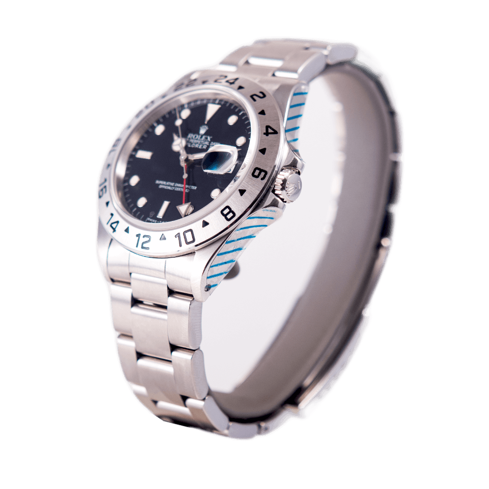 Rolex Explorer II Herrenuhr in Edelstahl mit Automatikwerk.