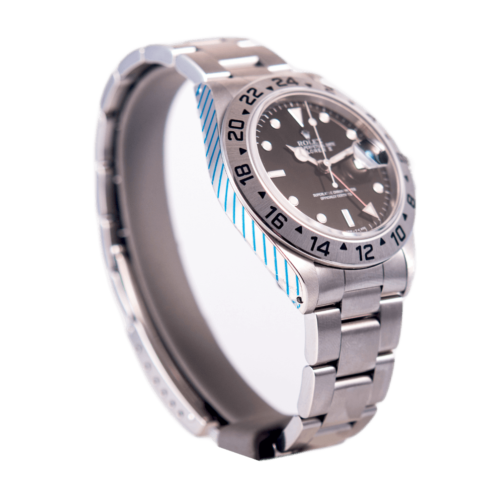 Rolex Explorer II Herrenuhr in Edelstahl mit Automatikwerk.