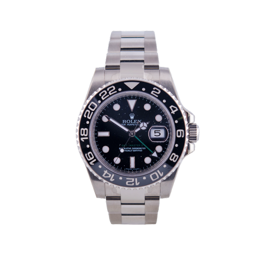 Rolex Oyster Perpetual GMT-Master 2 Herrenuhr
in Edelstahl mit Automatikwerk