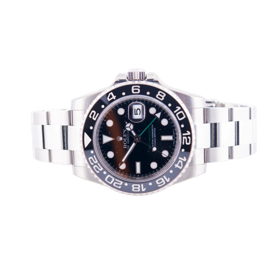 Rolex Oyster Perpetual GMT-Master 2 Herrenuhr
in Edelstahl mit Automatikwerk