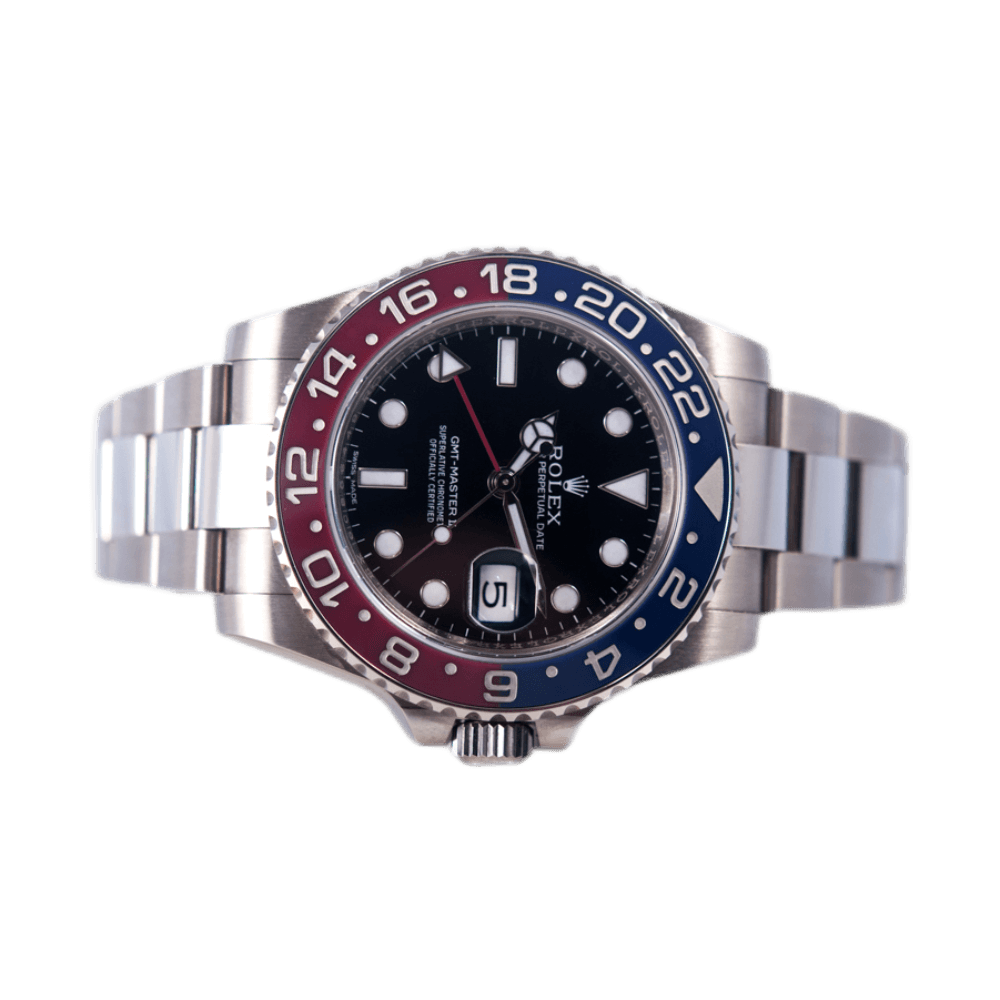 Rolex GMT-Master 2 Pepsi Herrenuhr in 750 Weißgold mit Automatikwerk