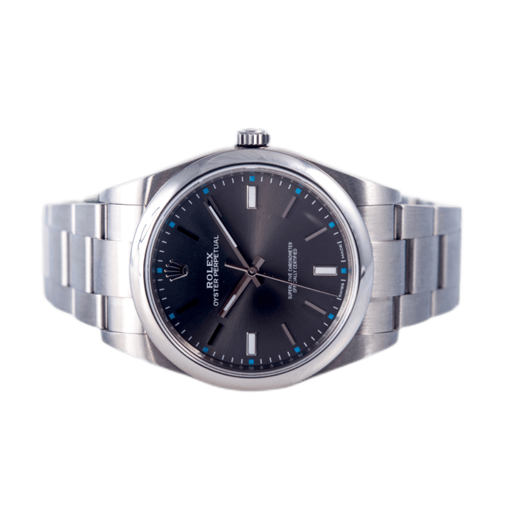 Rolex Oyster Perpetual 39 Armbanduhr in Edelstahl mit Automatikwerk