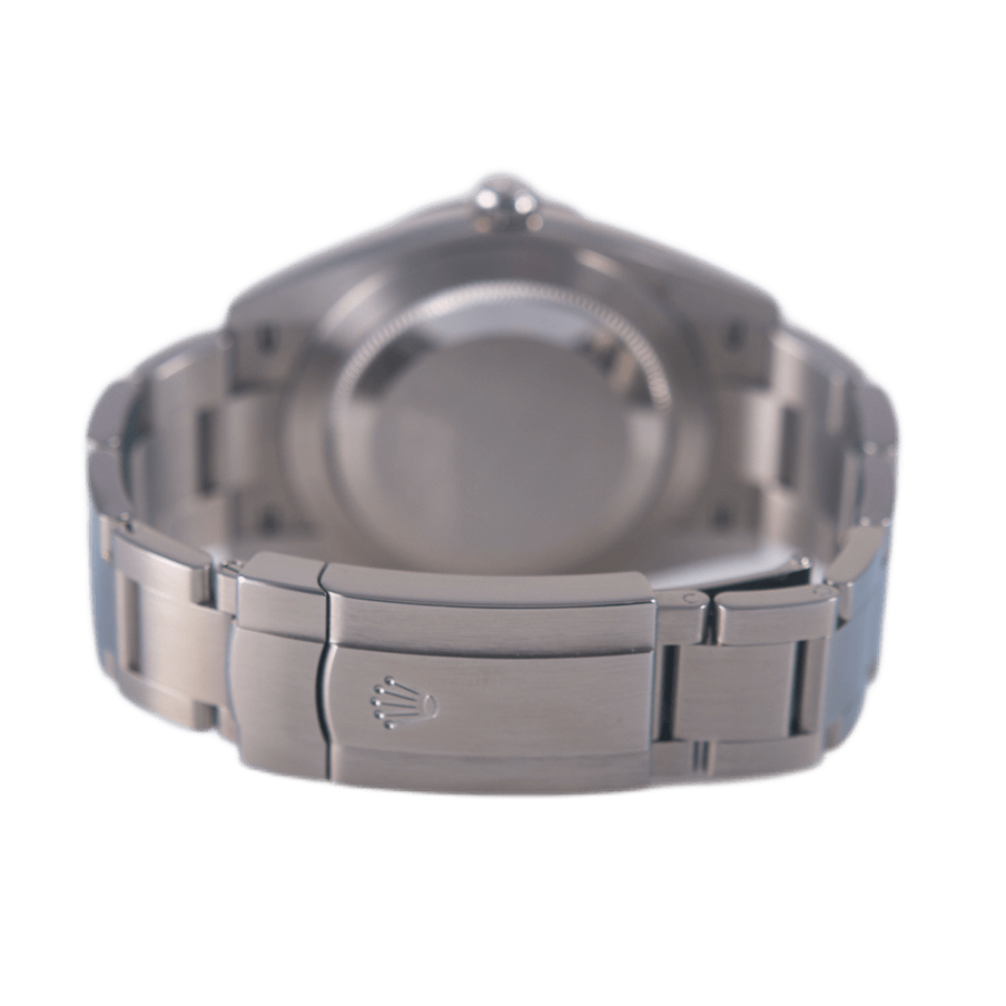Rolex Oyster Perpetual 41 in Edelstahl mit Automatikwerk. Zifferblatt grün-ind