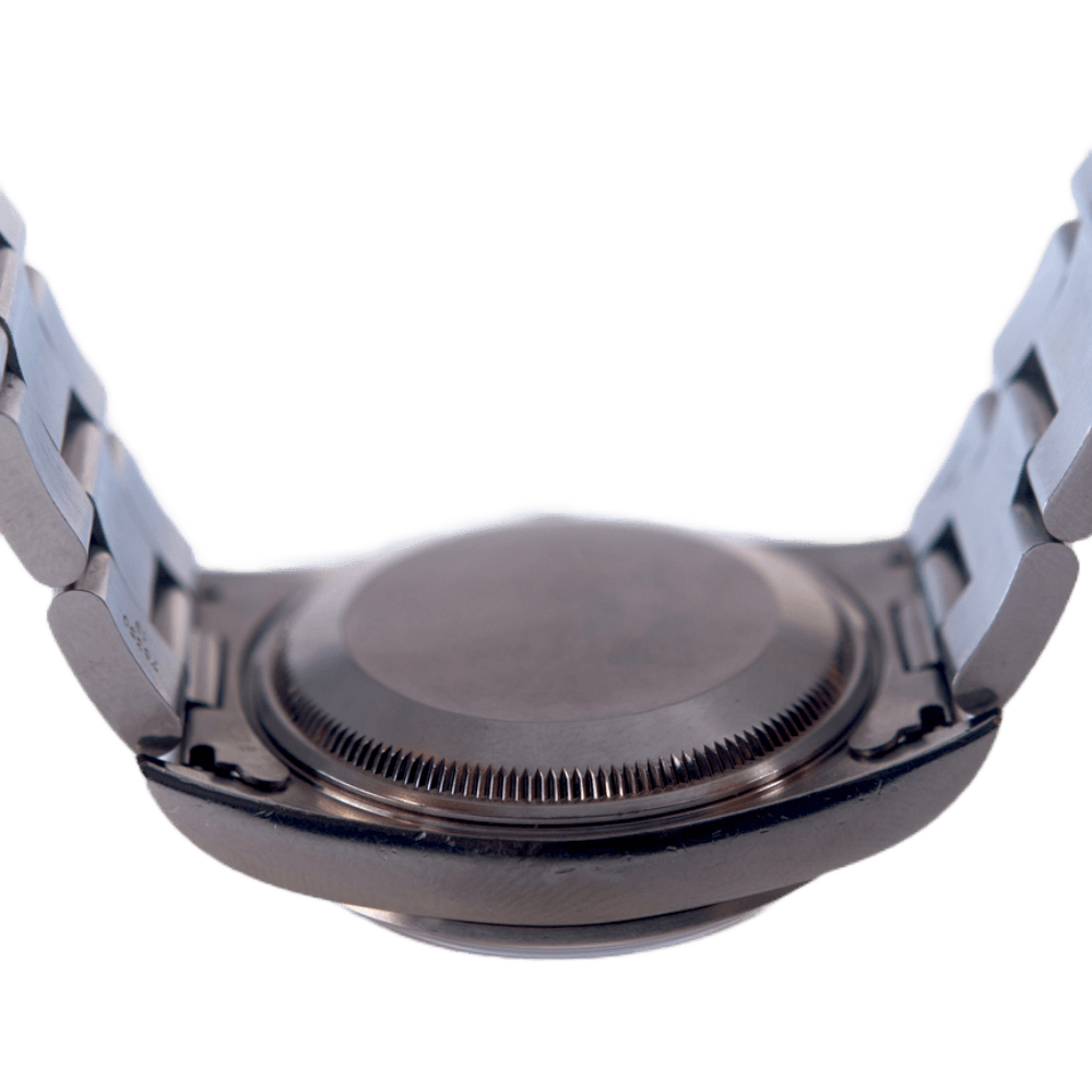 Rolex Oyster Perpetual Date Armbanduhr in Edelstahl mit Automatikwerk.