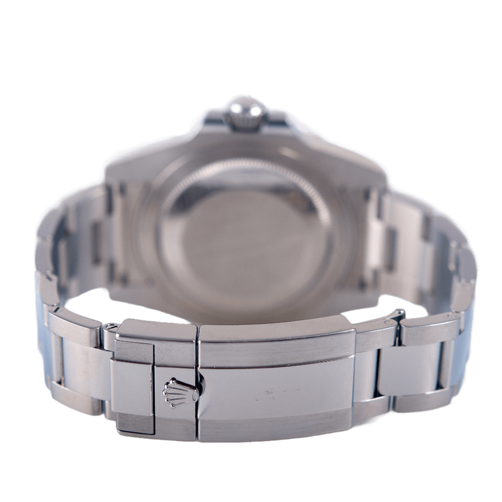 Rolex Oyster Perpetual GMT-Master II Batman Herrenuhr in Edelstahl mit Automatikwerk.