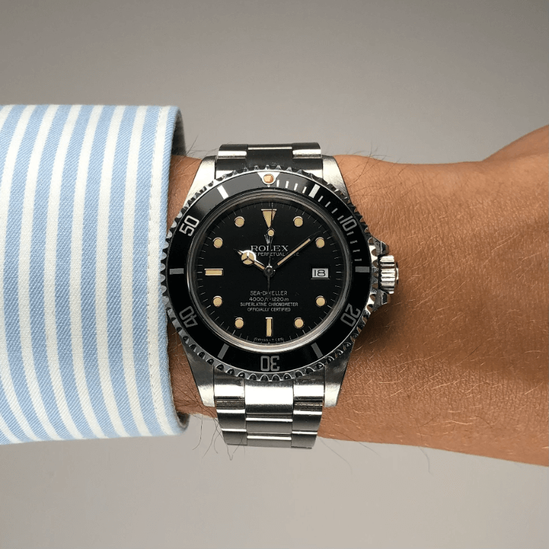 Rolex Oyster Perpetual SeaDweller "Triple Six" Armbanduhr in Edelstahl mit Automatikwerk