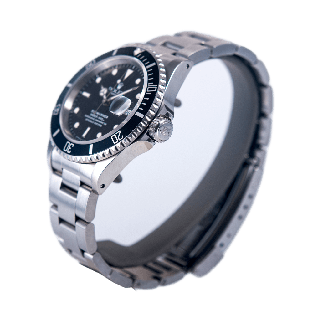 Rolex Submariner Date Herrenuhr in Edelstahl mit Automatikwerk.