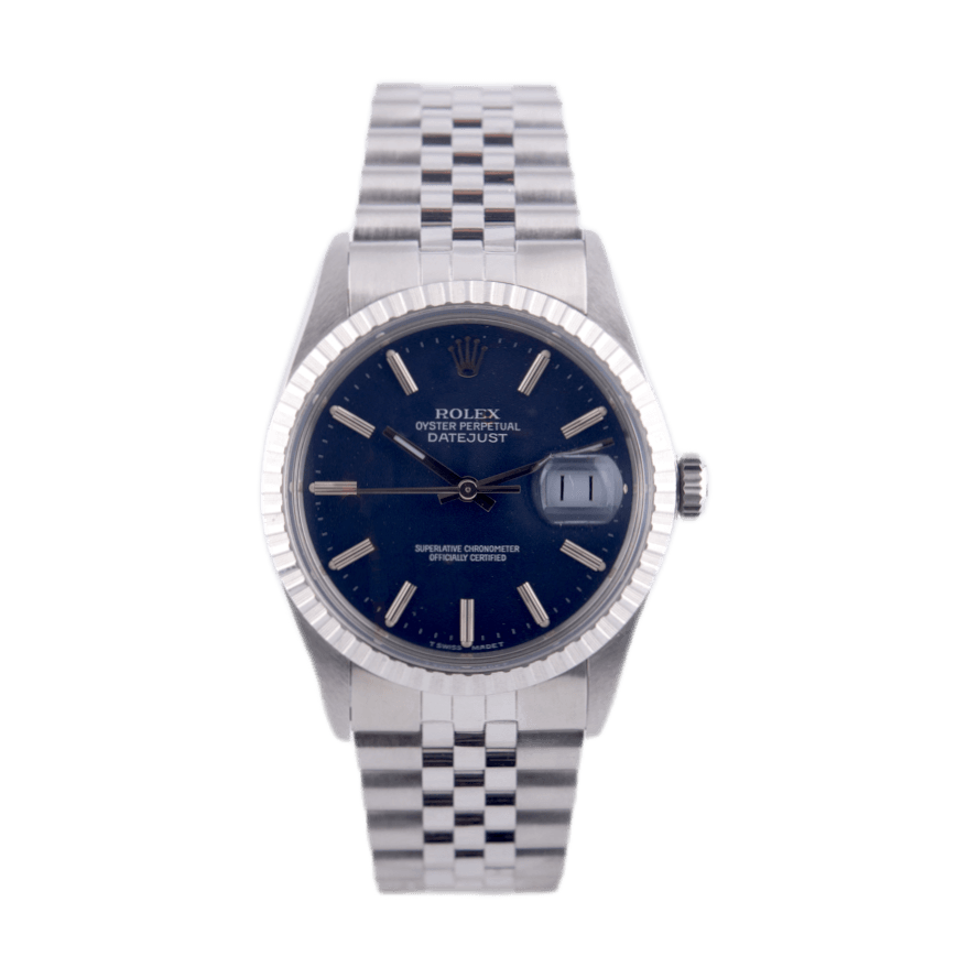 Rolex Vintage Datejust 36 Zifferblatt blau violett 16030 Vintage Uhren aus Expertenhand Kuhnle Vintage