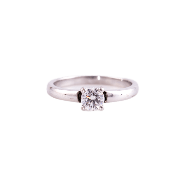 Solitär-Ring in 750 Weißgold mit einem Brillant ca. 0,45ct