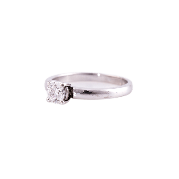 Solitär-Ring in 750 Weißgold mit einem Brillant ca. 0,45ct