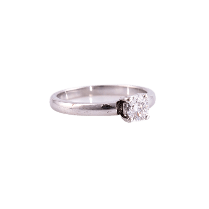 Solitär-Ring in 750 Weißgold mit einem Brillant ca. 0,45ct