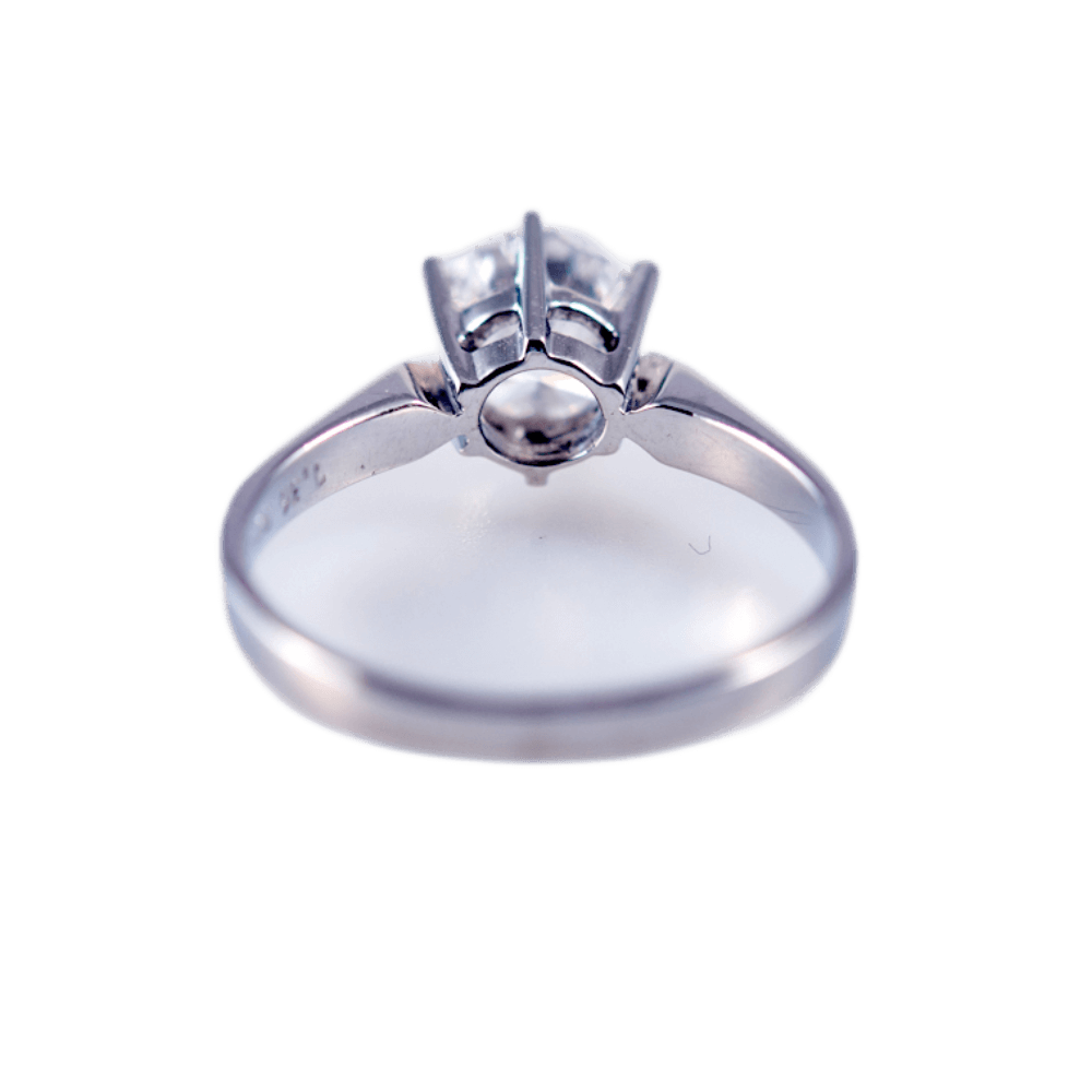 Solitär Ring in 750 Weißgold, Brillant 1,35ct River (D) / VVSI 1