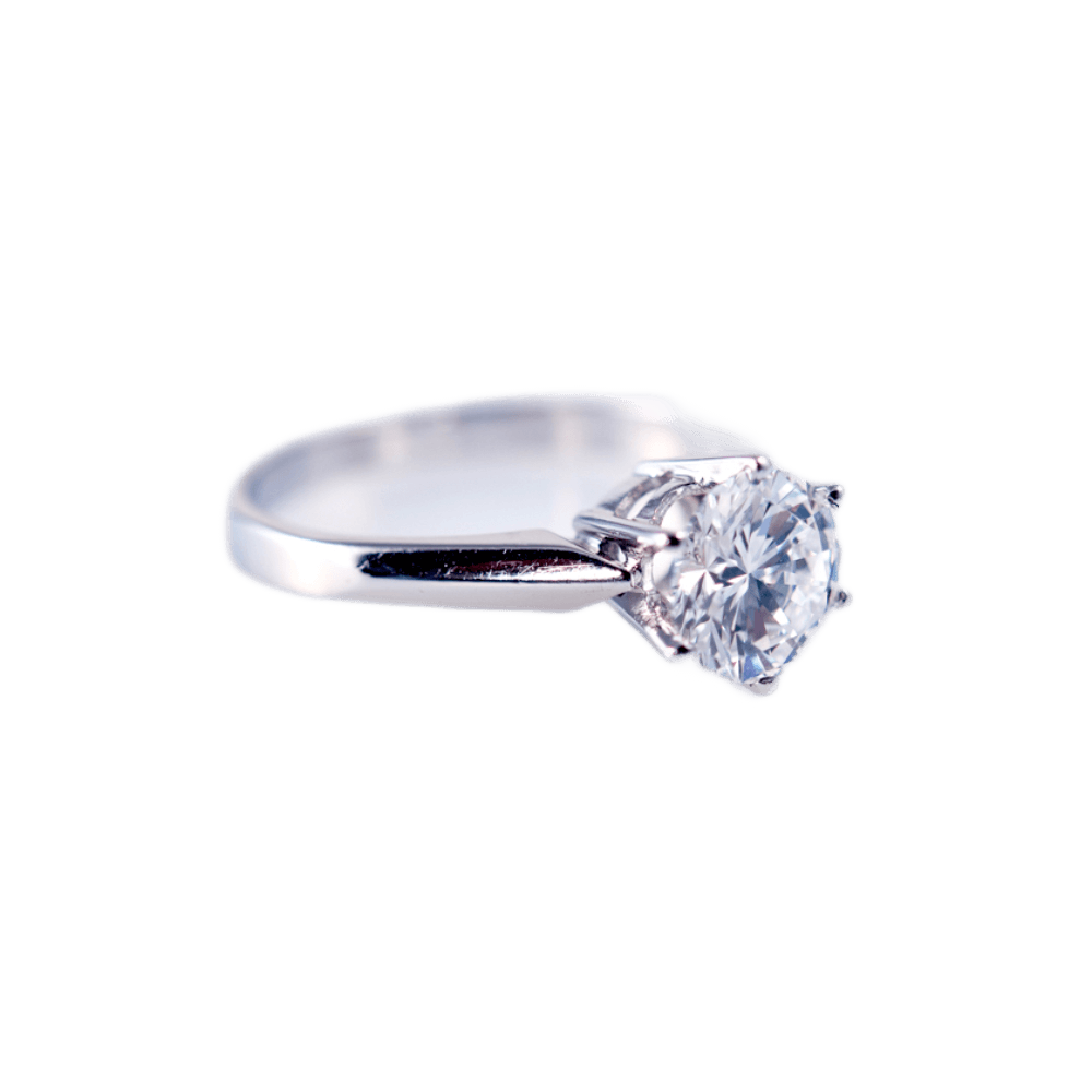 Solitär Ring in 750 Weißgold, Brillant 1,35ct River (D) / VVSI 1