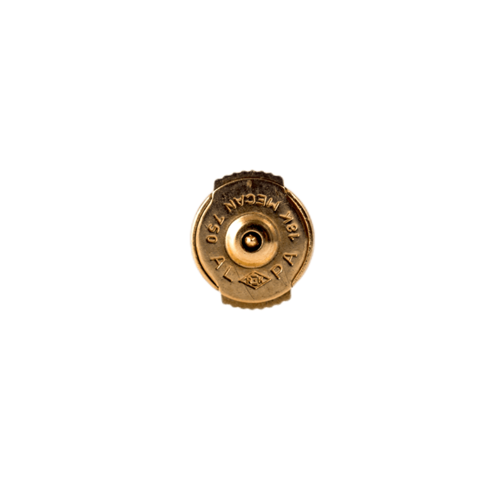 Stick-Pin / Reversnadel in 750 Gelbgold, Brillant ca. 0,10ct TW/SI.