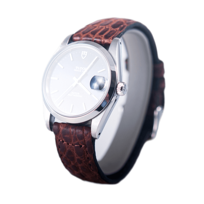 Tudor Prince Date Armbanduhr in Edelstahl mit Automatikwerk. Zifferblatt blau-index