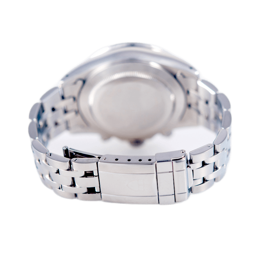 Tudor Prince Date Chronograph Armbanduhr in Edelstahl mit Automatikwerk.