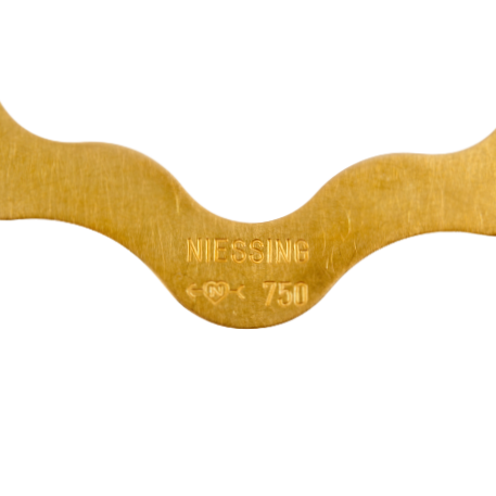 Niessing Armreif "Welle" 750 Gold mattiert.