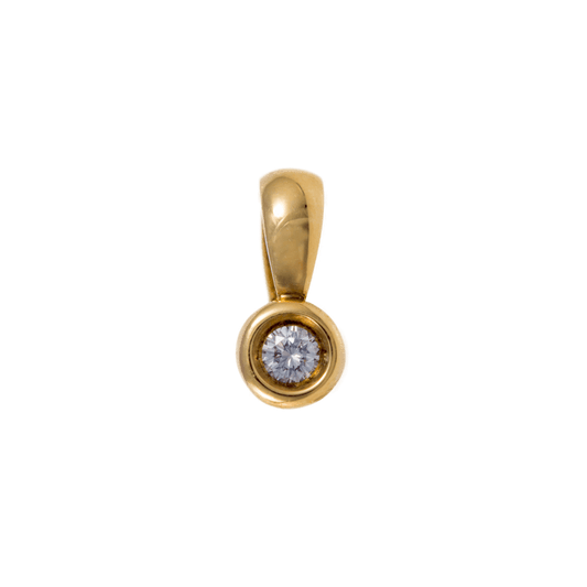 Clip-Anhänger mit Diamant 750 Gelbgold