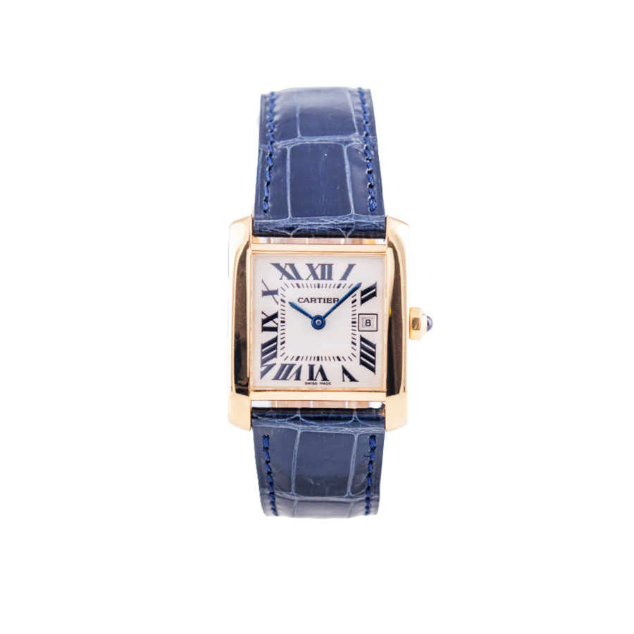 Cartier Tank Francaise Damenuhr
in 750 Gelbgold mit Quarzwerk.&nbsp;
Zifferblatt weiß-römisch.