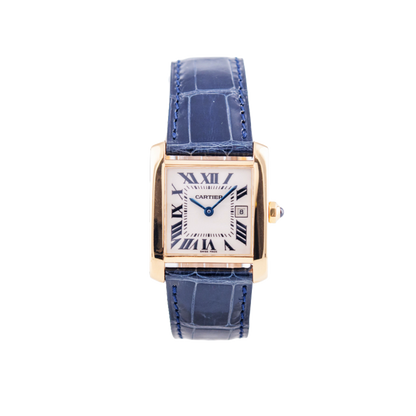 Cartier Tank Francaise Damenuhr
in 750 Gelbgold mit Quarzwerk.&nbsp;
Zifferblatt weiß-römisch.