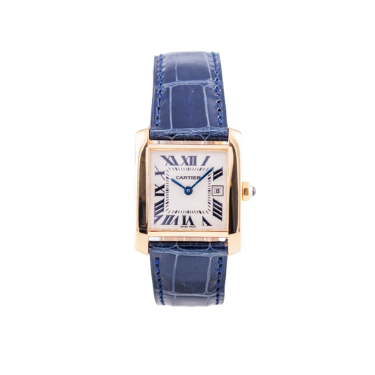 Cartier Tank Francaise Damenuhr
in 750 Gelbgold mit Quarzwerk.&nbsp;
Zifferblatt weiß-römisch.