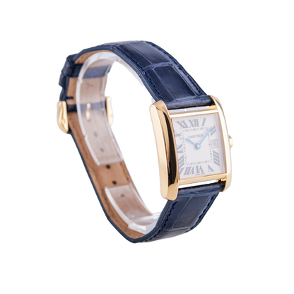 Cartier Tank Francaise Damenuhr
in 750 Gelbgold mit Quarzwerk.&nbsp;
Zifferblatt weiß-römisch.